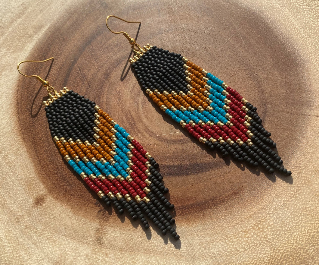 Beaded Fringe Earrings