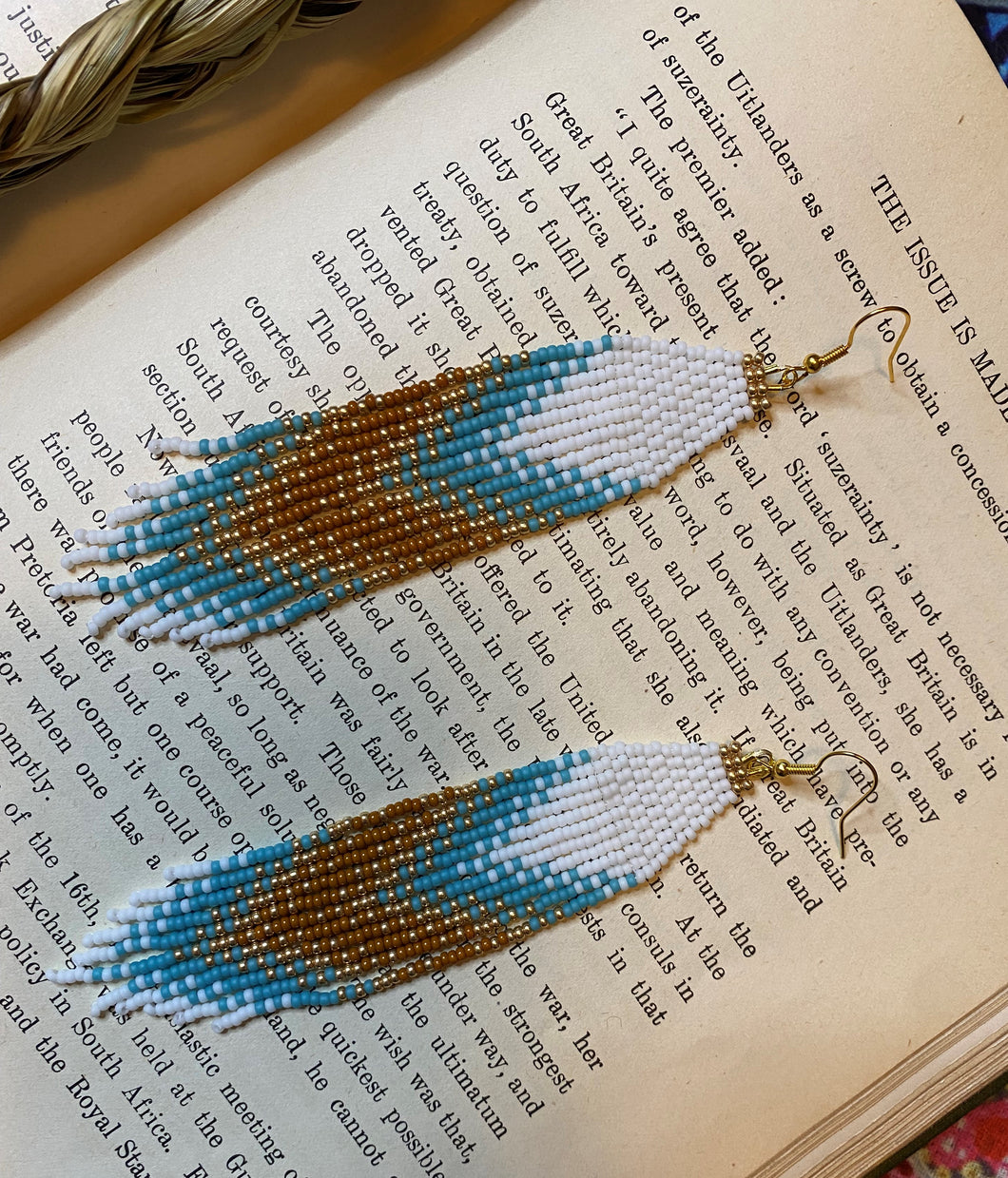 Beaded Fringe Earrings