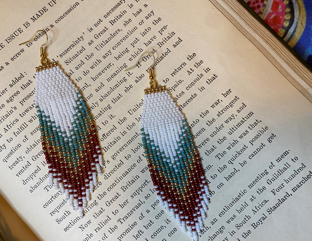 Beaded Fringe Earrings