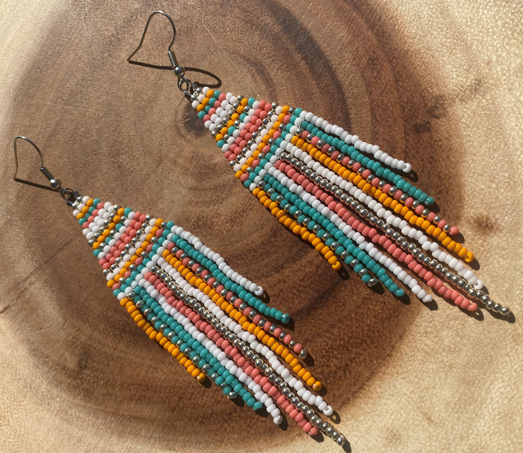 Beaded Fringe Earrings