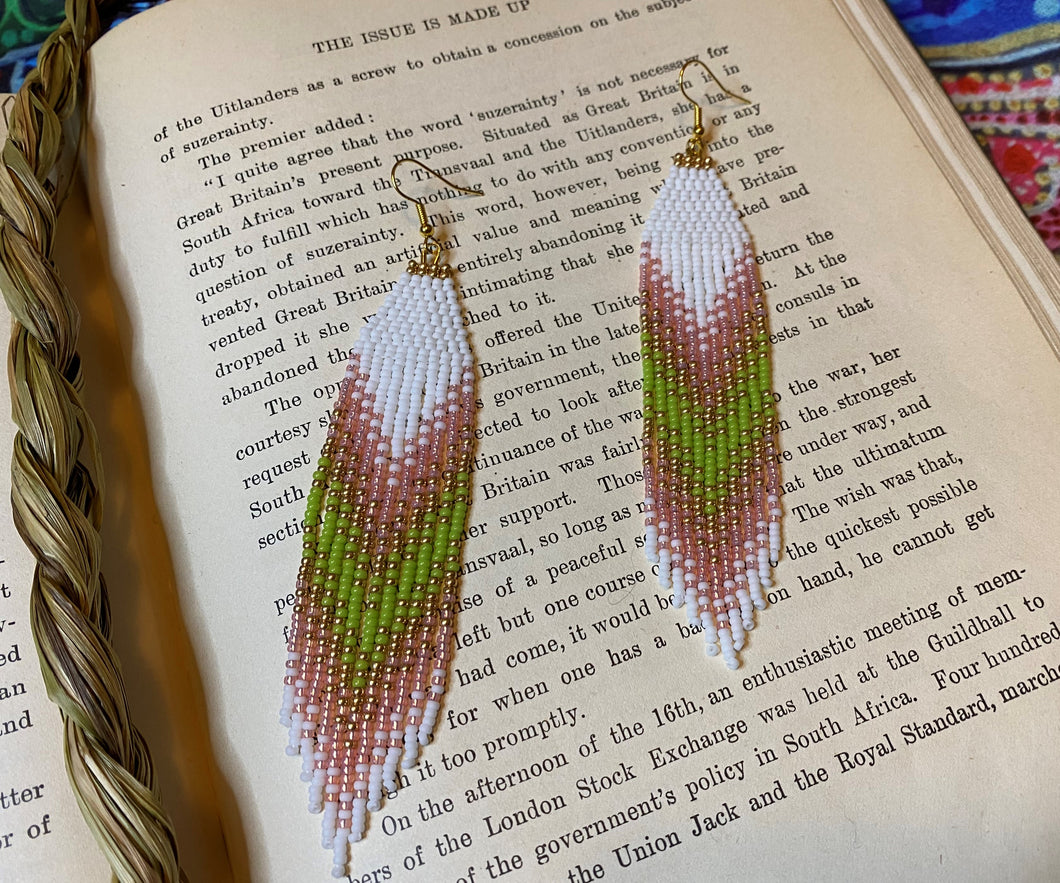 Beaded Fringe Earrings