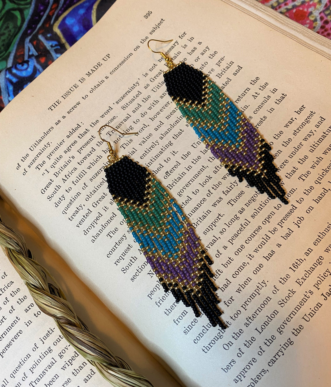 Beaded Fringe Earrings