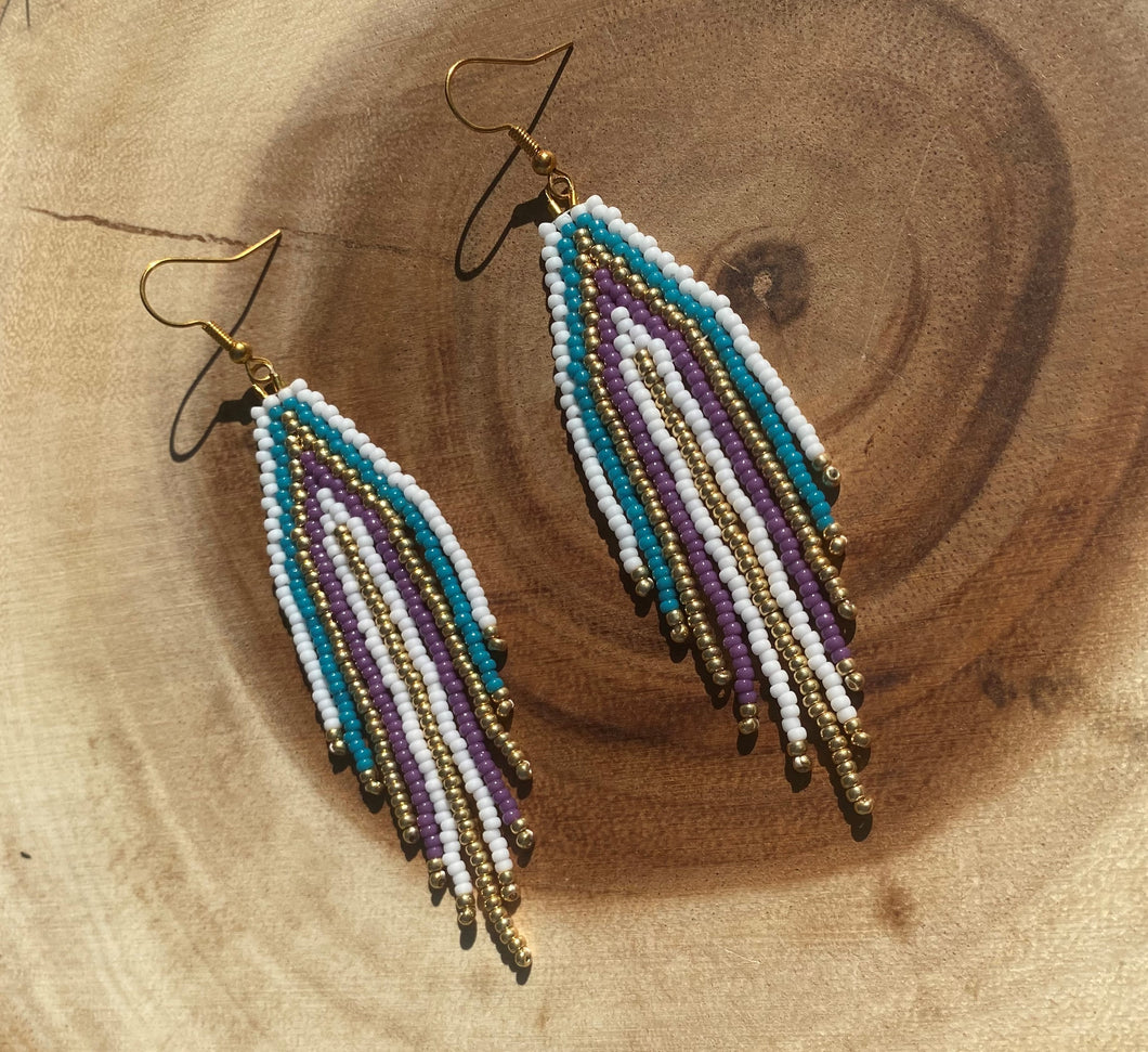 Beaded Fringe Earrings