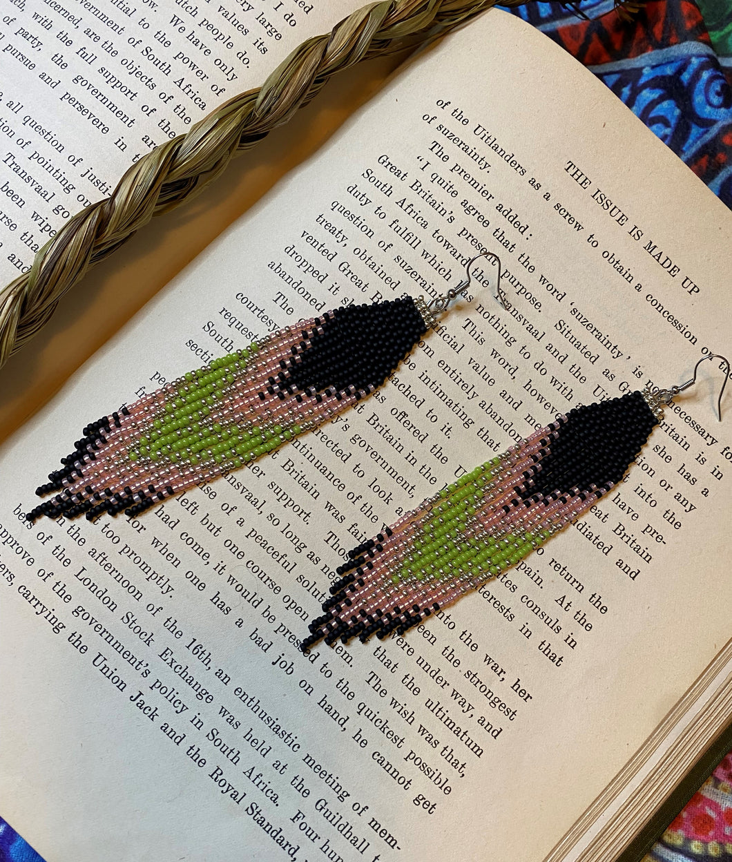 Beaded Fringe Earrings