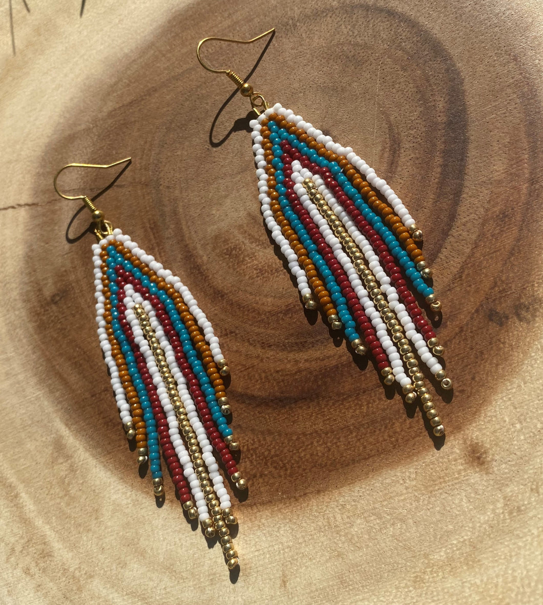 Beaded Fringe Earrings